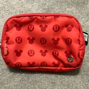NWT  Disney x Lululemon everywhere belt bag. Red with Mickey.
